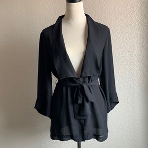 Sparkle & Fade - chiffon wrap blazer